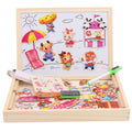 Wooden children's magnetic puzzle imposition