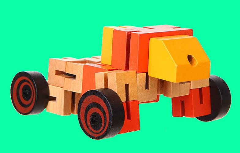 Articulated Wooden Robot Friend - Creative STEM & Sensory Toy