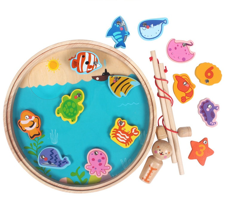 Magnetic Wooden Fishing Game