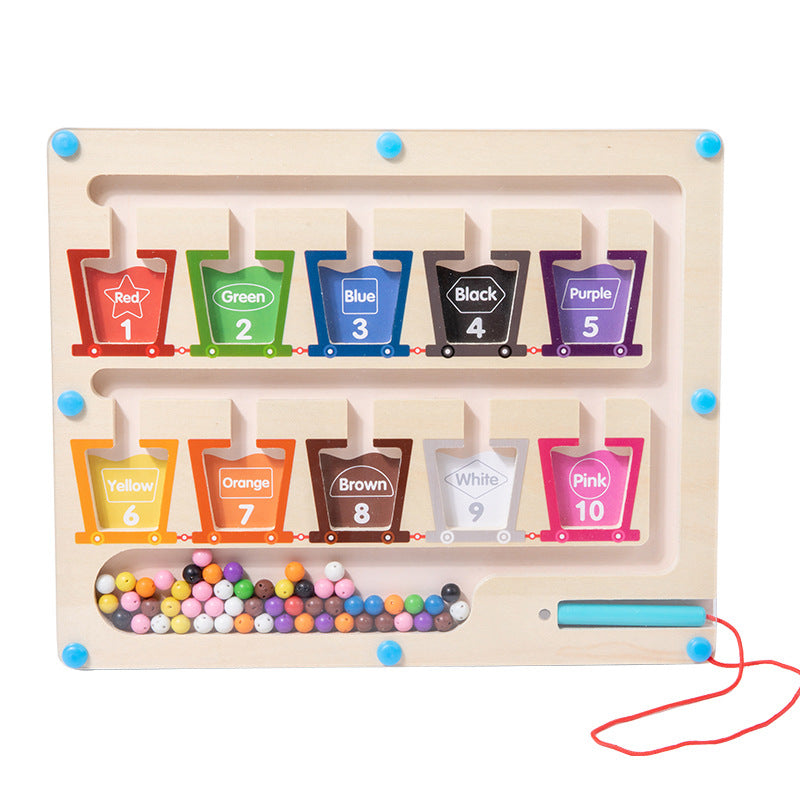 Wooden Children's Early Education Magnetic Color Classification Board