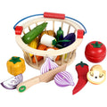 Wooden magnetic cut fruits and vegetables