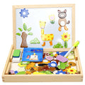 Wooden children's magnetic puzzle imposition