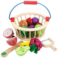 Wooden magnetic cut fruits and vegetables
