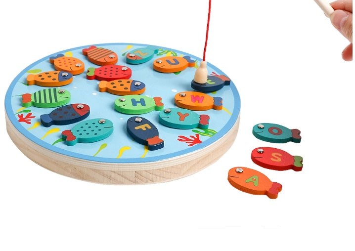 Magnetic Wooden Fishing Game