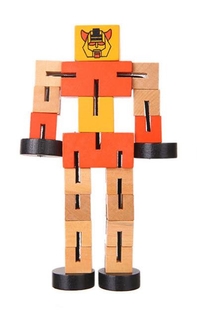 Articulated Wooden Robot Friend - Creative STEM & Sensory Toy