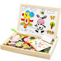 Wooden children's magnetic puzzle imposition