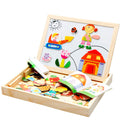 Wooden children's magnetic puzzle imposition