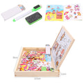 Wooden children's magnetic puzzle imposition
