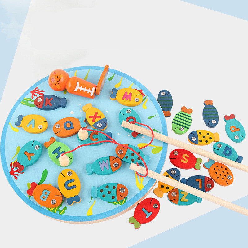 Magnetic Wooden Fishing Game
